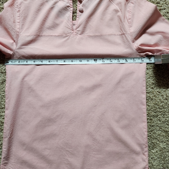 J.Crew womens bell sleeve blouse with ties. Size XS Color light pink - Picture 12 of 15